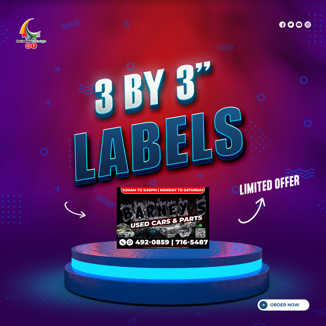 Labels 3 by 3 Inches